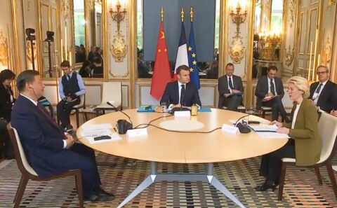 Macron Xi Jinping et Ursula von der Leyen Premières déclarations